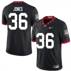 2020 Men #36 Garrett Jones Georgia Bulldogs Mascot 100th Anniversary College Football Jerseys Sale-B