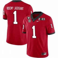 Men #1 Marcus Rosemy-Jacksaint Georgia Bulldogs 2022-23 CTP National Championship Football Jerseys