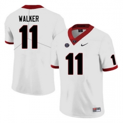 Men #11 Jalon Walker Georgia Bulldogs College Football Jerseys Sale-White Anniversary