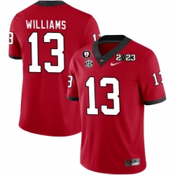 Men #13 Mykel Williams Georgia Bulldogs 2022-23 CTP National Championship Football Jerseys