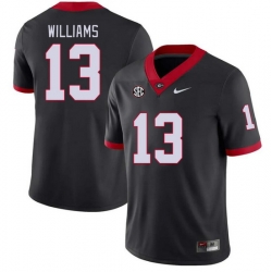 Men #13 Mykel Williams Georgia Bulldogs College Football Jerseys Stitched-Black