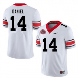 Men #14 David Daniel Georgia Bulldogs Nationals Champions 40th Anniversary College Football Jerseys