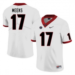 Men #17 Jackson Meeks Georgia Bulldogs College Football Jerseys Sale-White