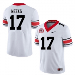 Men #17 Jackson Meeks Georgia Bulldogs Nationals Champions 40th Anniversary College Football Jerseys