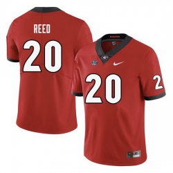 Men #20 J.R. Reed Georgia Bulldogs College Football Jerseys-Red