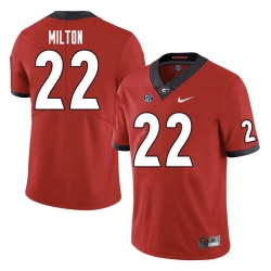 Men #22 Kendall Milton Georgia Bulldogs College Football Jerseys Sale-Red