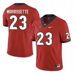 Men #23 De'Nylon Morrissette Georgia Bulldogs College Football Jerseys Sale-Red Anniversary