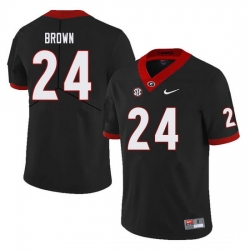 Men #24 Matthew Brown Georgia Bulldogs College Football Jerseys Sale-Black