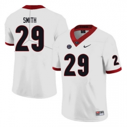 Men #29 Christopher Smith Georgia Bulldogs College Football Jerseys white