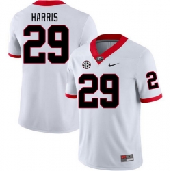 Men #29 Gabe Harris Georgia Bulldogs College Football Jerseys Stitched-White