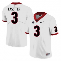 Men #3 Kamari Lassiter Georgia Bulldogs College Football Jerseys Sale-White