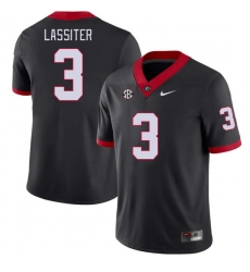 Men #3 Kamari Lassiter Georgia Bulldogs College Football Jerseys Stitched-Black