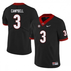 Men #3 Tyson Campbell Georgia Bulldogs College Football Jerseys Sale-Black