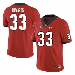 Men #33 Daijun Edwards Georgia Bulldogs College Football Jerseys Sale-Red