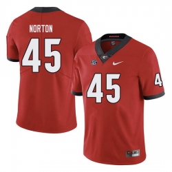 Men #45 Bill Norton Georgia Bulldogs College Football Jerseys red