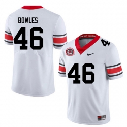 Men #46 Payton Bowles Georgia Bulldogs College Football Jerseys Sale-40th Anniversary