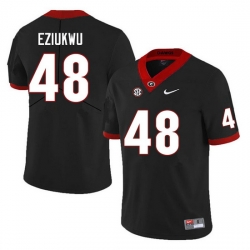 Men #48 Austine Eziukwu Georgia Bulldogs College Football Jerseys Sale-Black Anniversary