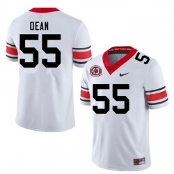 Men #55 Marlin Dean Georgia Bulldogs Nationals Champions 40th Anniversary College Football Jerseys S