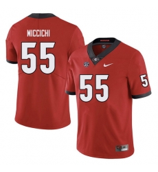 Men #55 Miles Miccichi Georgia Bulldogs College Football Jerseys Sale-red