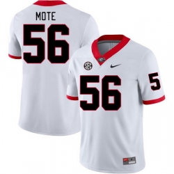 Men #56 William Mote Georgia Bulldogs College Football Jerseys Stitched-White