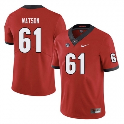 Men #61 Blake Watson Georgia Bulldogs College Football Jerseys red