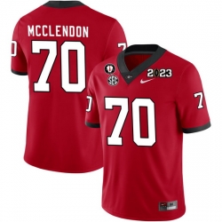 Men #70 Warren McClendon Georgia Bulldogs 2022-23 CTP National Championship Football Jerseys