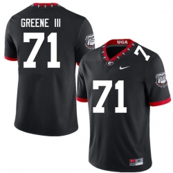 Men #71 Earnest Greene III Georgia Bulldogs College Football Jerseys Sale-100th Anniversary