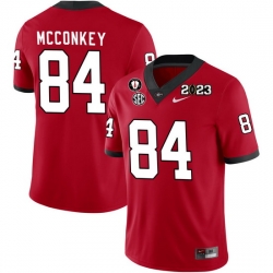 Men #84 Ladd McConkey Georgia Bulldogs 2022-23 CTP National Championship Football Jerseys