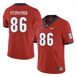 Men #86 John FitzPatrick Georgia Bulldogs College Football Jerseys red