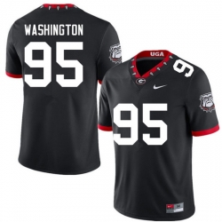 Men #95 Shone Washington Georgia Bulldogs College Football Jerseys Sale-100th Anniversary