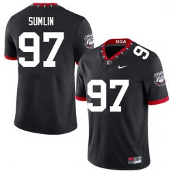 Men #97 Matthew Sumlin Georgia Bulldogs College Football Jerseys Sale-100th Anniversary