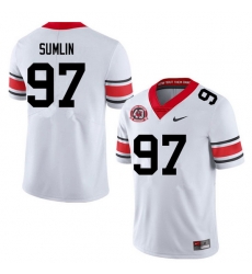 Men #97 Matthew Sumlin Georgia Bulldogs College Football Jerseys Sale-40th Anniversary