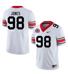 Men #98 Noah Jones Georgia Bulldogs Nationals Champions 40th Anniversary College Football Jerseys Sa