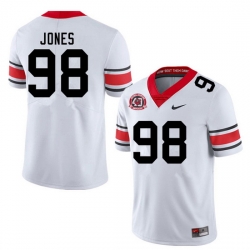 Men #98 Noah Jones Georgia Bulldogs Nationals Champions 40th Anniversary College Football Jerseys Sa