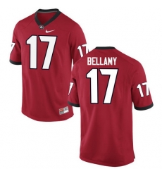 Men Georgia Bulldogs #17 Davin Bellamy College Football Jerseys-Red