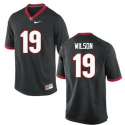 Men Georgia Bulldogs #19 Jarvis Wilson College Football Jerseys-Black