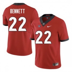 Men Georgia Bulldogs #22 Stetson Bennett College Football Jerseys Sale-Red