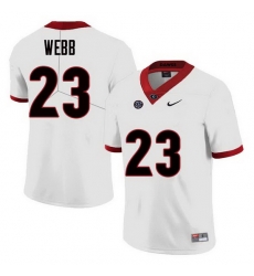 Men Georgia Bulldogs #23 Mark Webb College Football Jerseys Sale-White