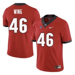 Men Georgia Bulldogs #46 Andrew Wing College Football Jerseys Sale-Red