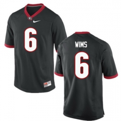 Men Georgia Bulldogs #6 Javon Wims College Football Jerseys-Black