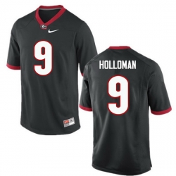 Men Georgia Bulldogs #9 Jeremiah Holloman College Football Jerseys-Black