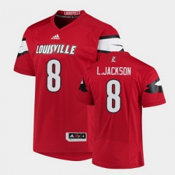 Men Louisville Cardinals Lamar Jackson College Football Red Jersey