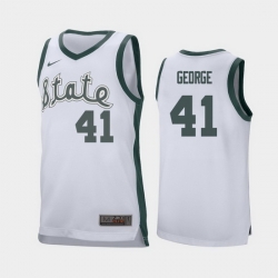 Michigan State Spartans Conner George White Retro Replica Men'S Jersey