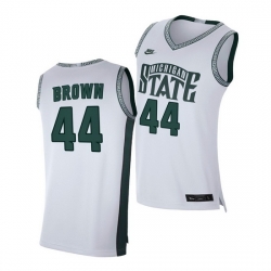 Michigan State Spartans Gabe Brown White Limited Retro Michigan State Spartans Jersey