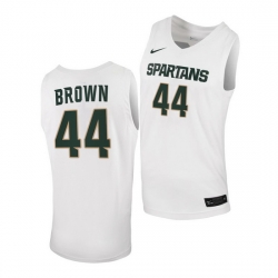 Michigan State Spartans Gabe Brown White Replica Men Jersey