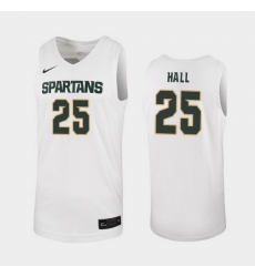 Michigan State Spartans Malik Hall White Replica Men'S Jersey