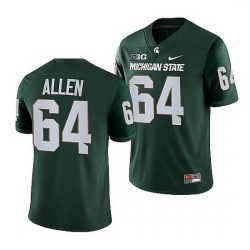 Michigan State Spartans Matt Allen Green College Football Game Jersey