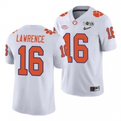 Clemson Tigers Trevor Lawrence White College Football Men'S Jersey 0