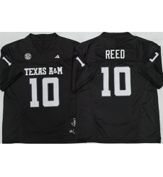 Men Texas A 26M Aggies Lions 10 Marcel Reed Black 2025 F U S E  Stitched Jersey