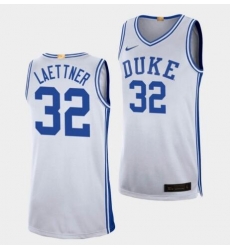 Duke Blue Devils Christian Laettner White Replica Men'S Jersey